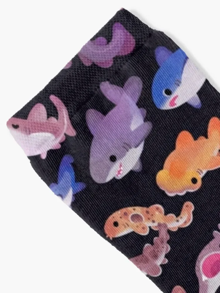 Chaussettes de jour de requin pour hommes et femmes, fleur, mignon, halloween, luxe