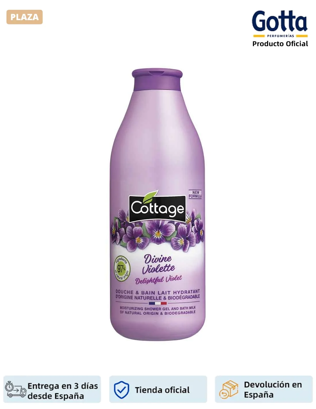 COTTAGE-Violet shower GEL-750 ML-beauty and health, bath and shower, shower Gel-enjoy a perfect shower.