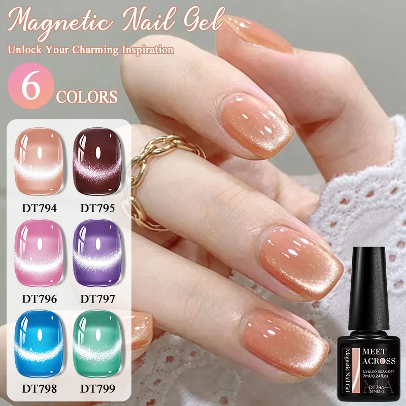 Jelly Moonlight Cat Magnetic Gel Nail Polish Crystal Ultral Shine Magnetic Semi Permanent Soak Off UV Gel Varnish Manicure Nails