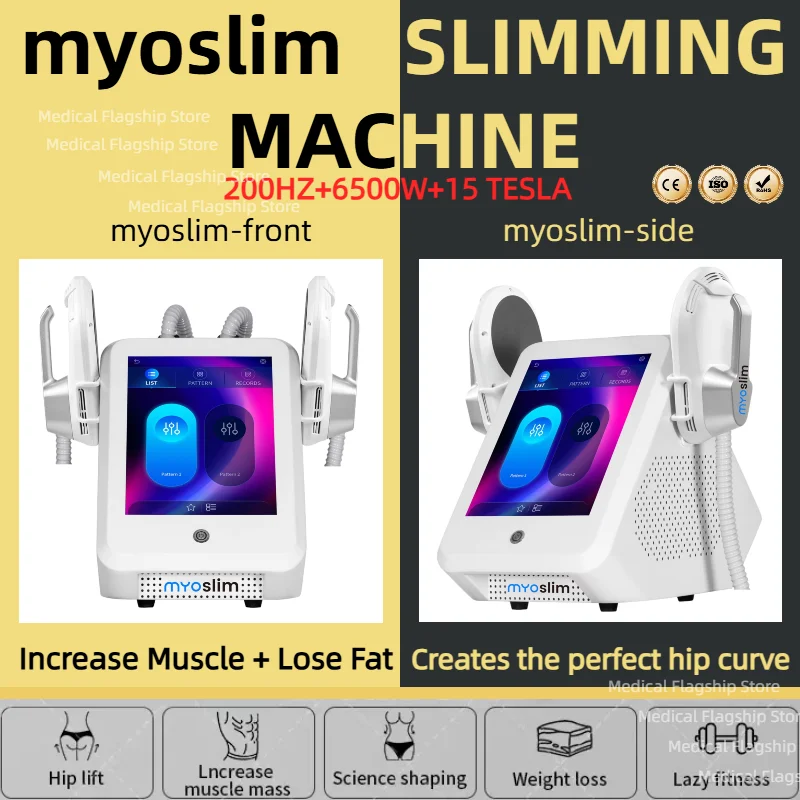 

MYOslim RF HI-EMT Body Shaper Electromagnetic Fitness Muscle Stimulator Machine Muscle Training Weight Loss Machine
