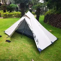 Trekking Pole Tent  Ultralight Outdoor Backpacking Camping Tent Lightweight Poleless Tent Waterproof
