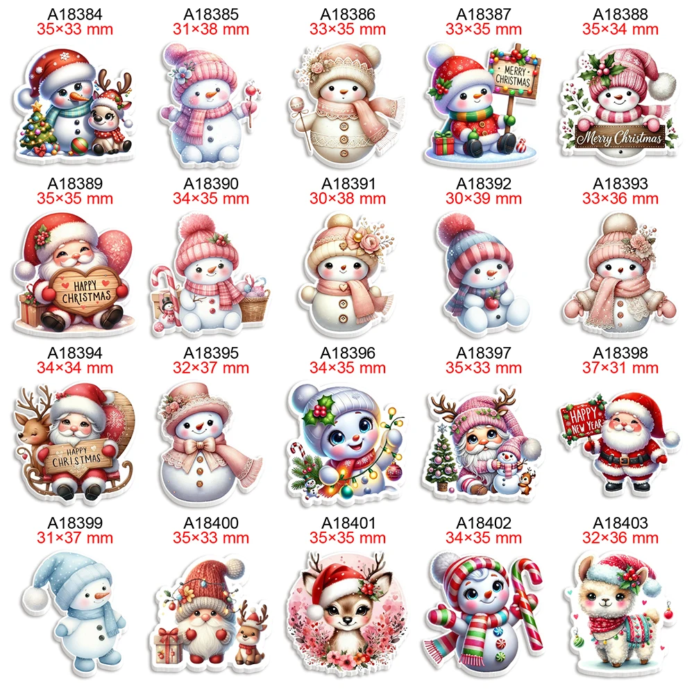 

Christmas Snowman Cartoon Flatback Planar Resin for Holiday Decoration Materials Accessories 30pcs/lot