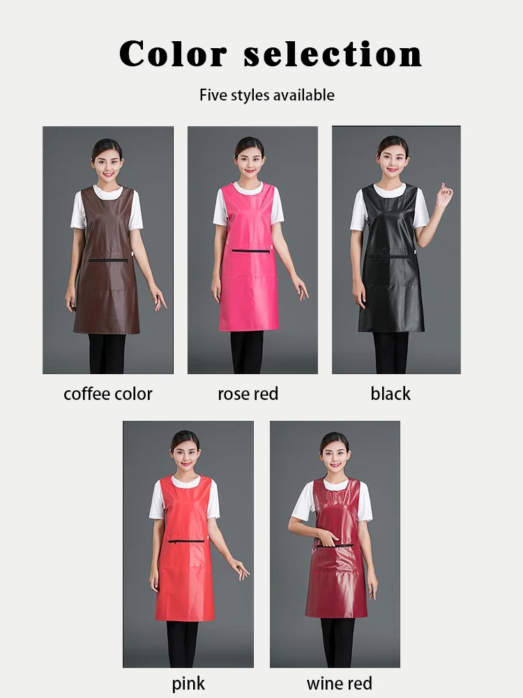 Delantal largo resistente al agua, delantal de cocina comercial de gran tamaño, fácil de limpiar para en demanda, lavavajillas, mercado de mariscos