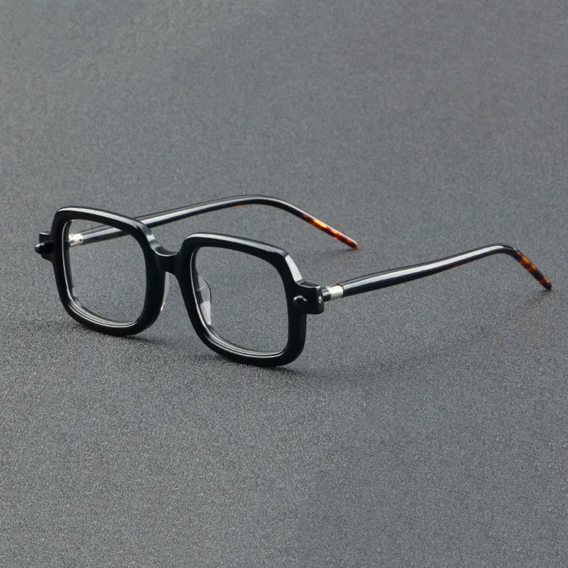 European and American niche square glasses frame acetate fiber optical glasses frame can be equipped with prescription glasses.