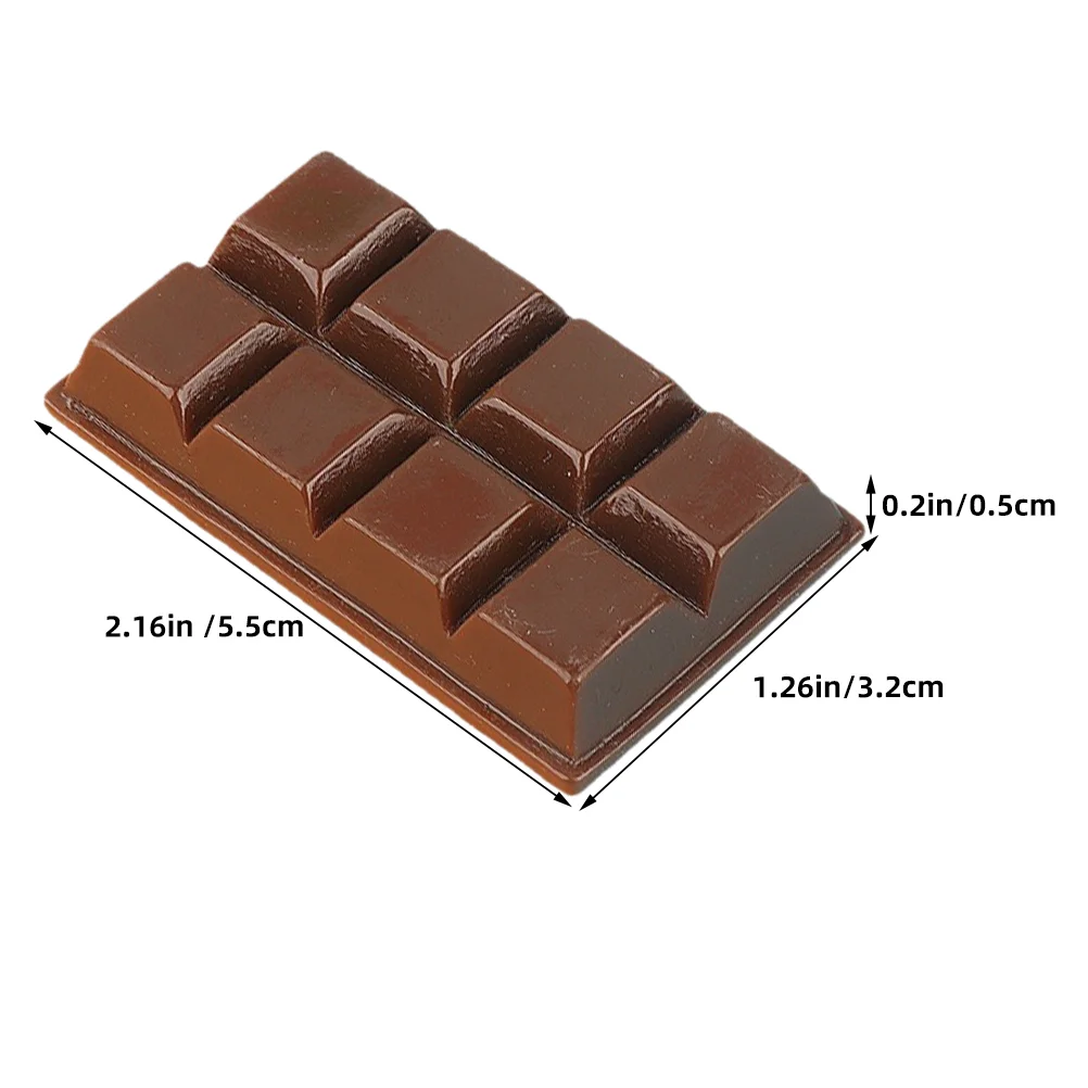 4 Pcs Chocolate Ornaments Decor Multi-function Fake Chocolates Bulk Resin Simulated Model