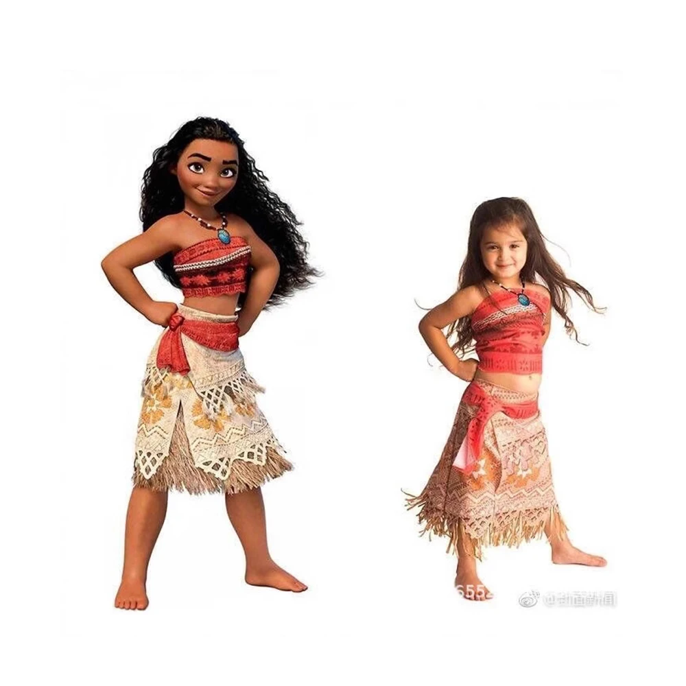 المرأة تأثيري فايانا موانا الأميرة فستان مُصمم حسب الطلب الكبار فتاة قلادة هالوين حفلة كرنفال ماوي موانا فستان ازياء تأثيري