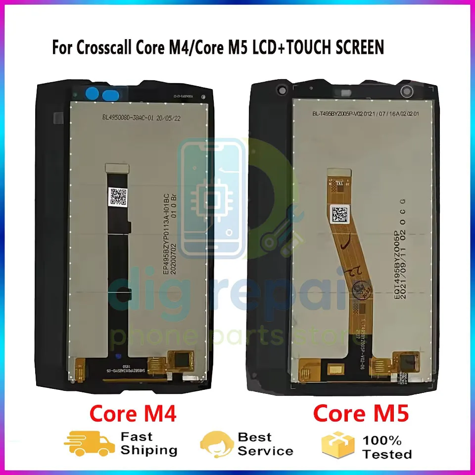 para CROSSCALL Action X3 X5 pantalla Para CROSSCALL Core X5 X4 LCD Core M4 M5 pantalla LCD con Digitalizador de pantalla táctil