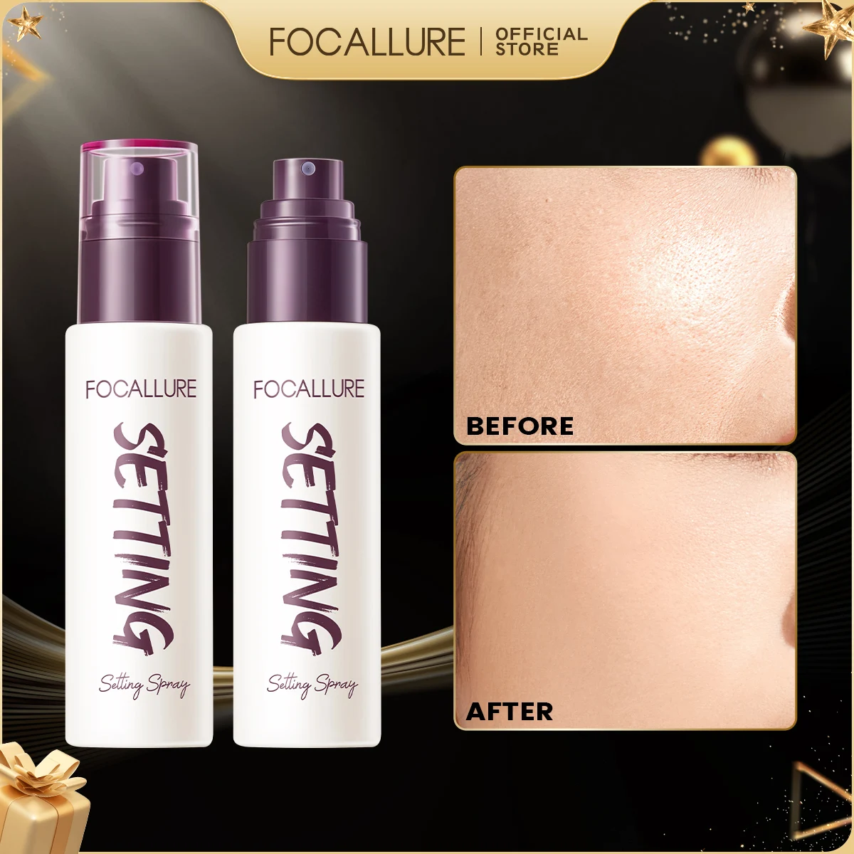 FOCALLURE-fijador en aerosol ligero hidratante, loción hidratante, Control de aceite, larga duración, niebla fina Natural, maquillaje facial,