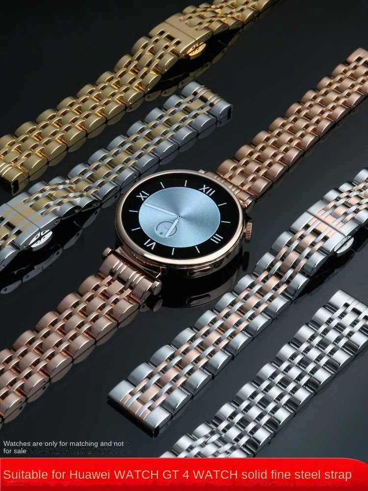 For Huawei GT4/3/2 41mm 46mm Stainless steel strap women's watch strap Samsung Galaxy 3 4 5 metal high-end steel strap