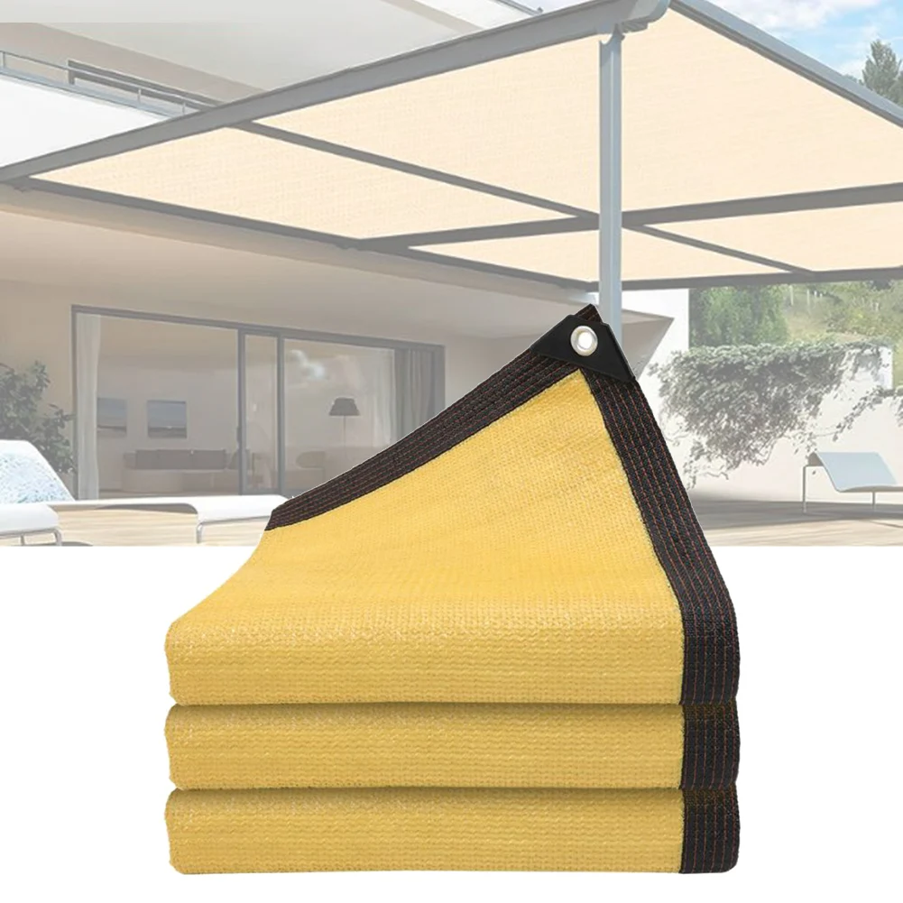 Sunshade Sail Polyester Encrypted Sunscreen Net Thickened UV Block Awning Shelter For Outdoor Patios Gardens 2x3M/ 2x4M