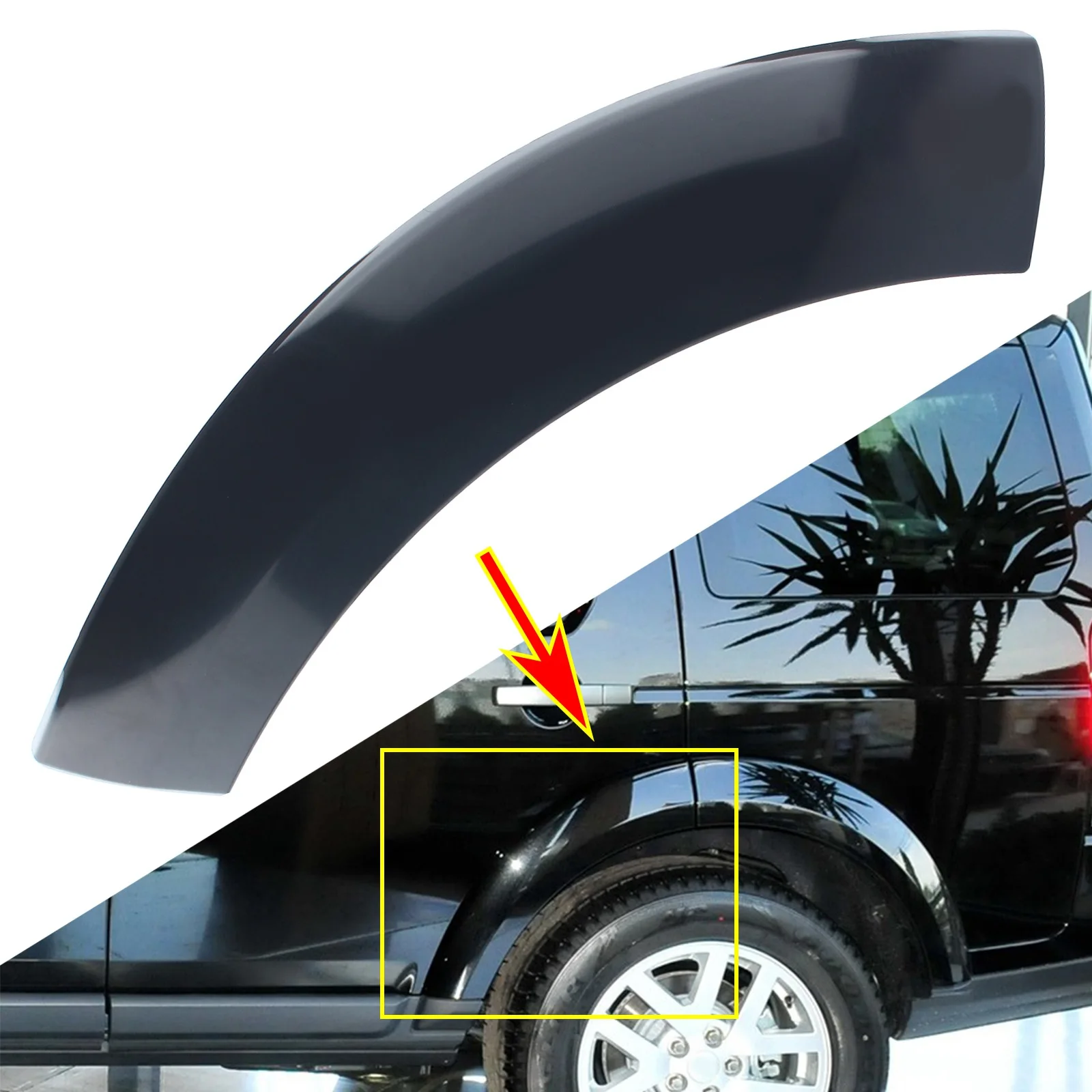 Car Rear Wheel Fender Wheel Flares Extension Arch Moulding LR4/Discovery 4 2010-2016 For Land Rover LR3 / Discovery 3 2005-2009