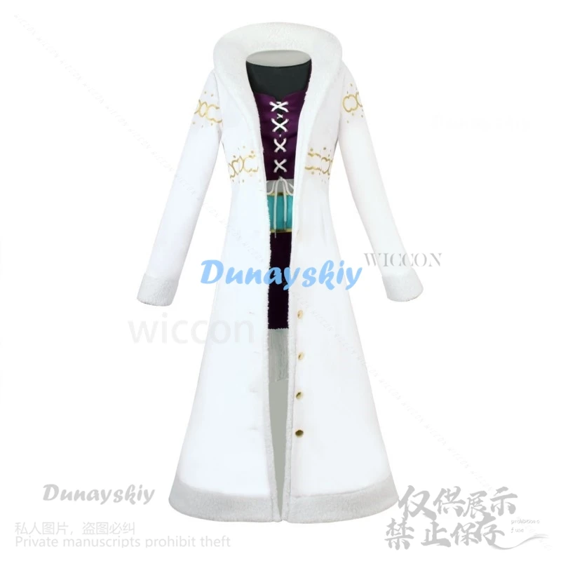 Anime nico robin cosplay sexy traje peruca vestido lolita casaco branco capa blusão chapéu mulher halloween terno de natal personalizado