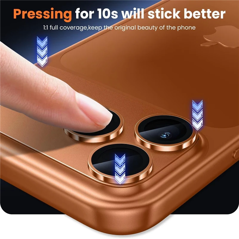 

Metal Camera Protector For IPhone 17 Pro Max Alloy Case For IPhone 17 Air 17Pro Back Lens Tempered Glass Cover Protective Cap