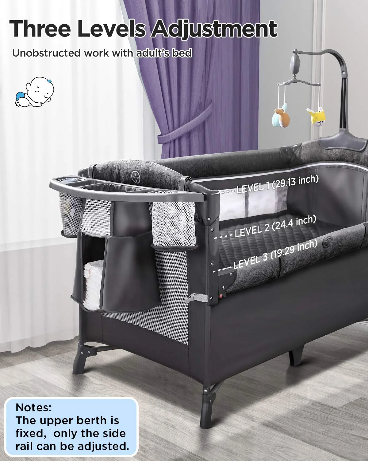 Goedkope, gemakkelijk te dragen babybedje 2023, moderne volwassen grootte draagbare playard plastic babybedje set verstelbare reisbeddengoed wieg