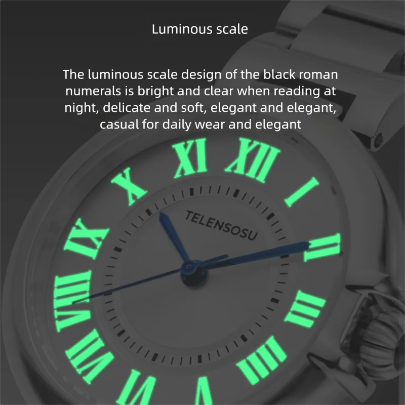 TELENSOSU العلامة التجارية الأعلى أنيقة السيدات الساعات الفاخرة الكوارتز السيدات الساعات فراشة مشبك الراقية مأدبة الساعات reloj 8801