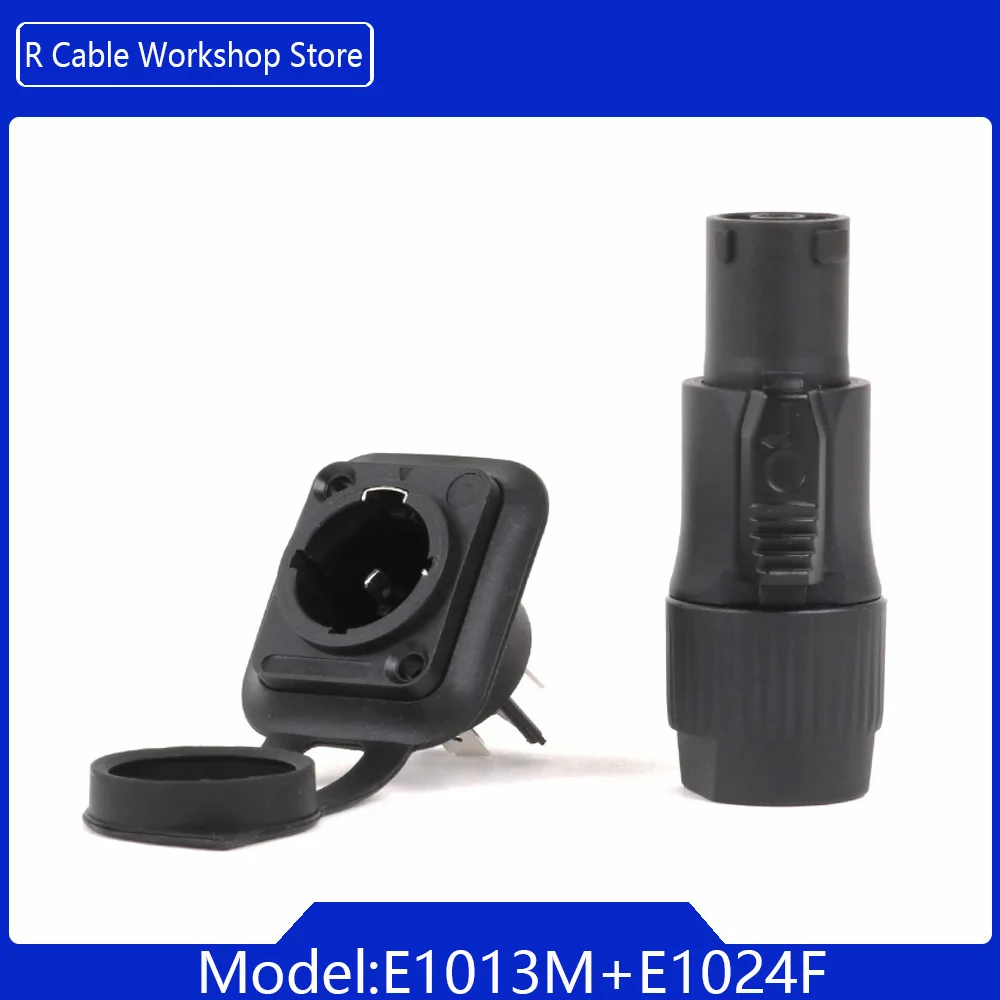 2 Stuks 3 Pins IP65 Waterdichte Vergrendeling Powercon Connector 20A 250V Power Stekker Of Vrouwelijke Chassis Socket connector