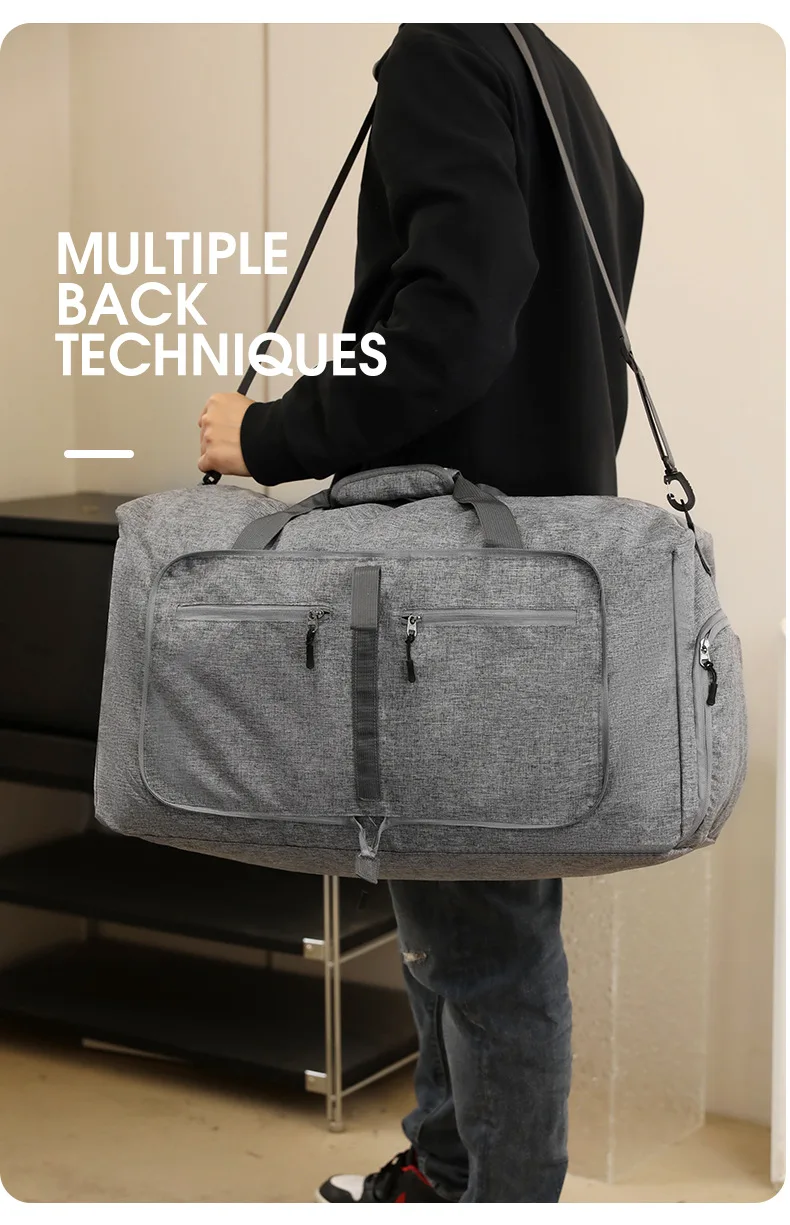 Hot Selling 2025 New Folding Travel Tote Bag for Fitness with Large Capacity, Nylon waterproof luggage travel bags bolsas sac 가방