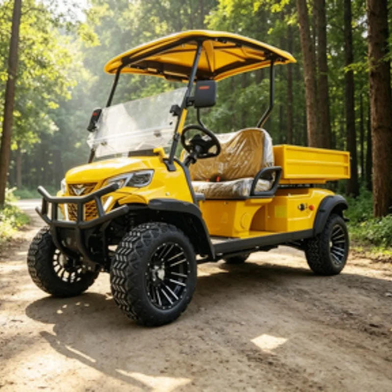 Made In China New 72V Electric Golf Cart Off-Road Vehicle Lithium Battery With 14-Inch Off-Road Tires Rear Cargo Box Bumper