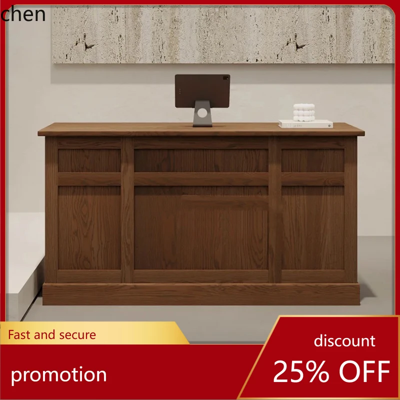 

HT Simple Bar Table Clothing Store Cashier Counter Small Beauty Salon Front Desk Reception Desk High-End Feel