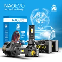 NAOEVO León diseño 140W faro Led H4 H7 H11 bombilla de luz de coche 9005 9006 9012 Canbus faro automático luz alta y baja