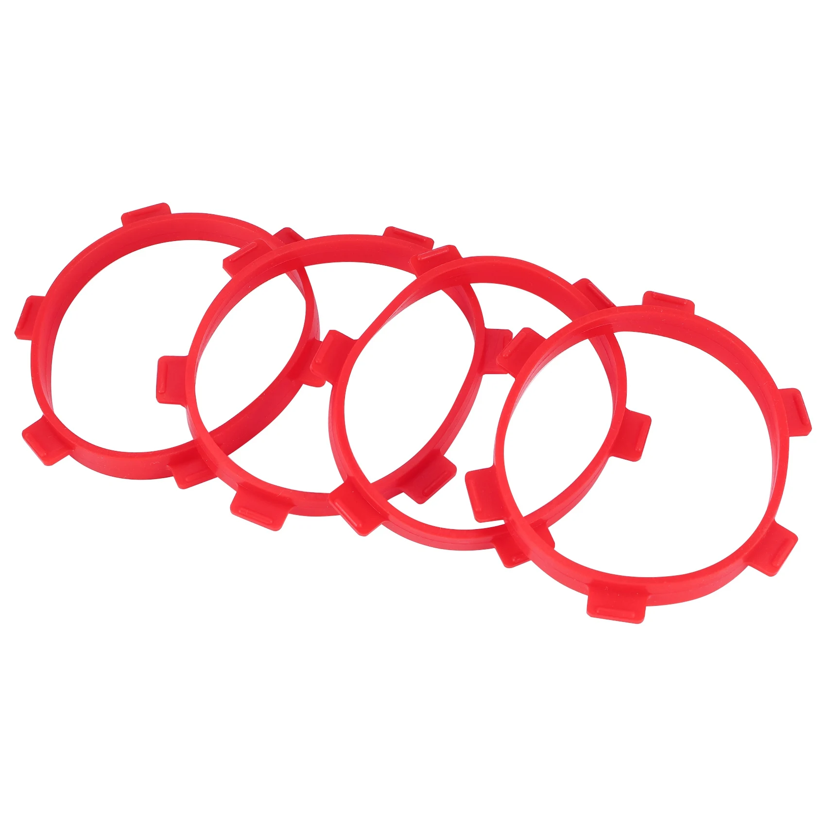 Bandas de pegamento para montaje de neumáticos de goma, 85mm de diámetro para piezas de RC 1/8 Buggy 1/10, accesorios para camiones de curso corto, herramientas Rojas, 4 unidades