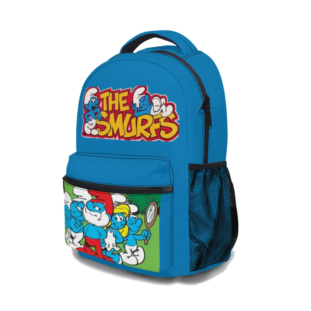 S-Smurfss Schoolbag For kids Large Capacity Student Backpack Cartoon High School Student Backpack 17inch