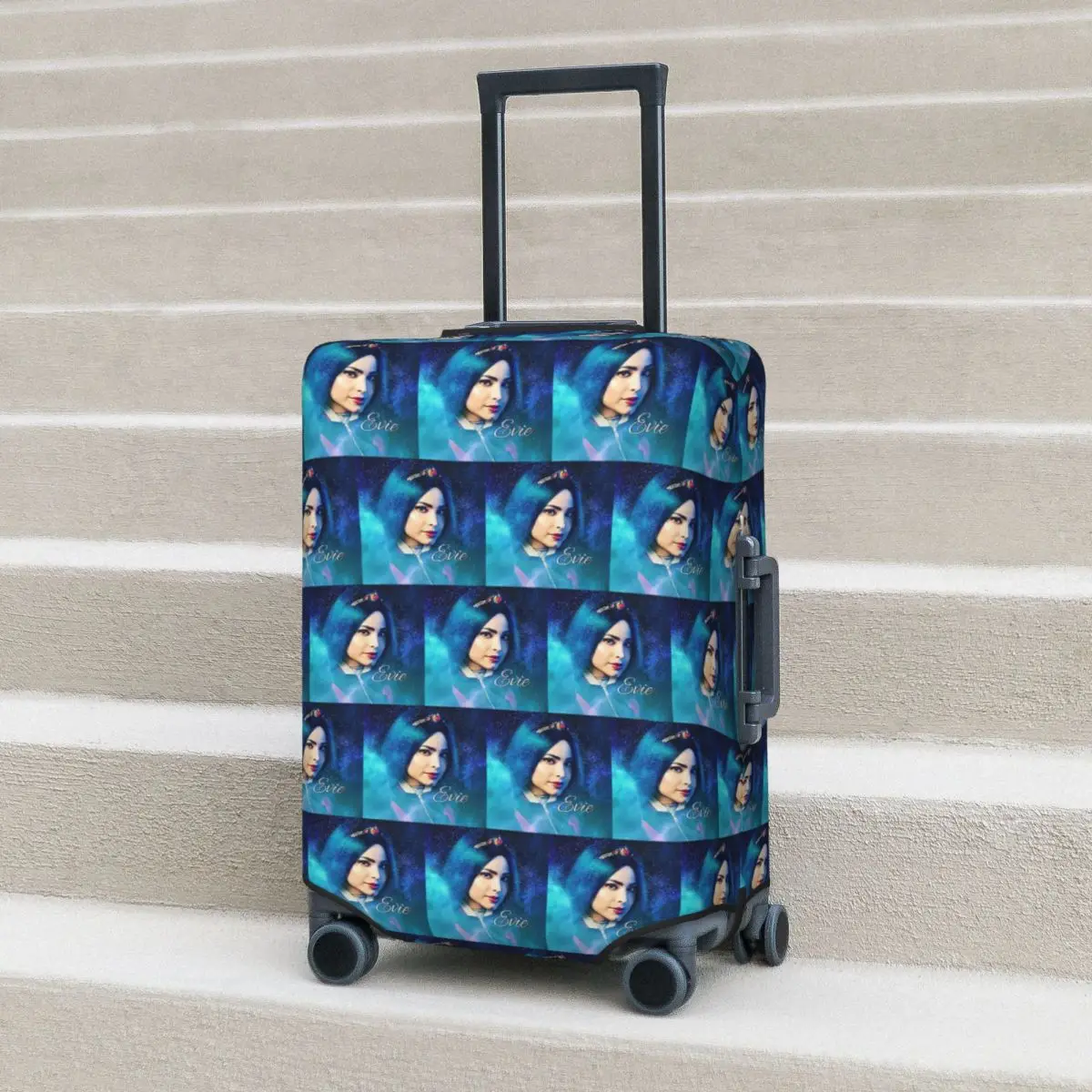 

Evie Blue Princess - Descendants 3 Suitcase Cover Protection Elastic Trip Luggage Protector Covers for 18-32 Inch