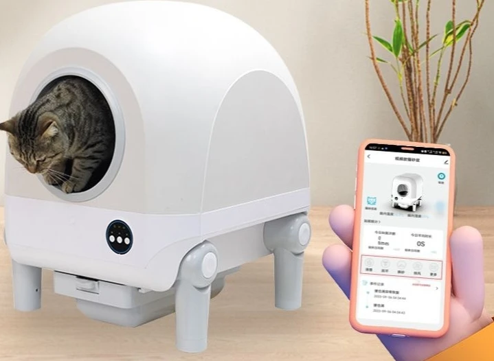 2024 NewAPP Wifi Remote Control Automatic Cat Toilet Self Cleaning Smart Cat Litter Box for Cat Defecation