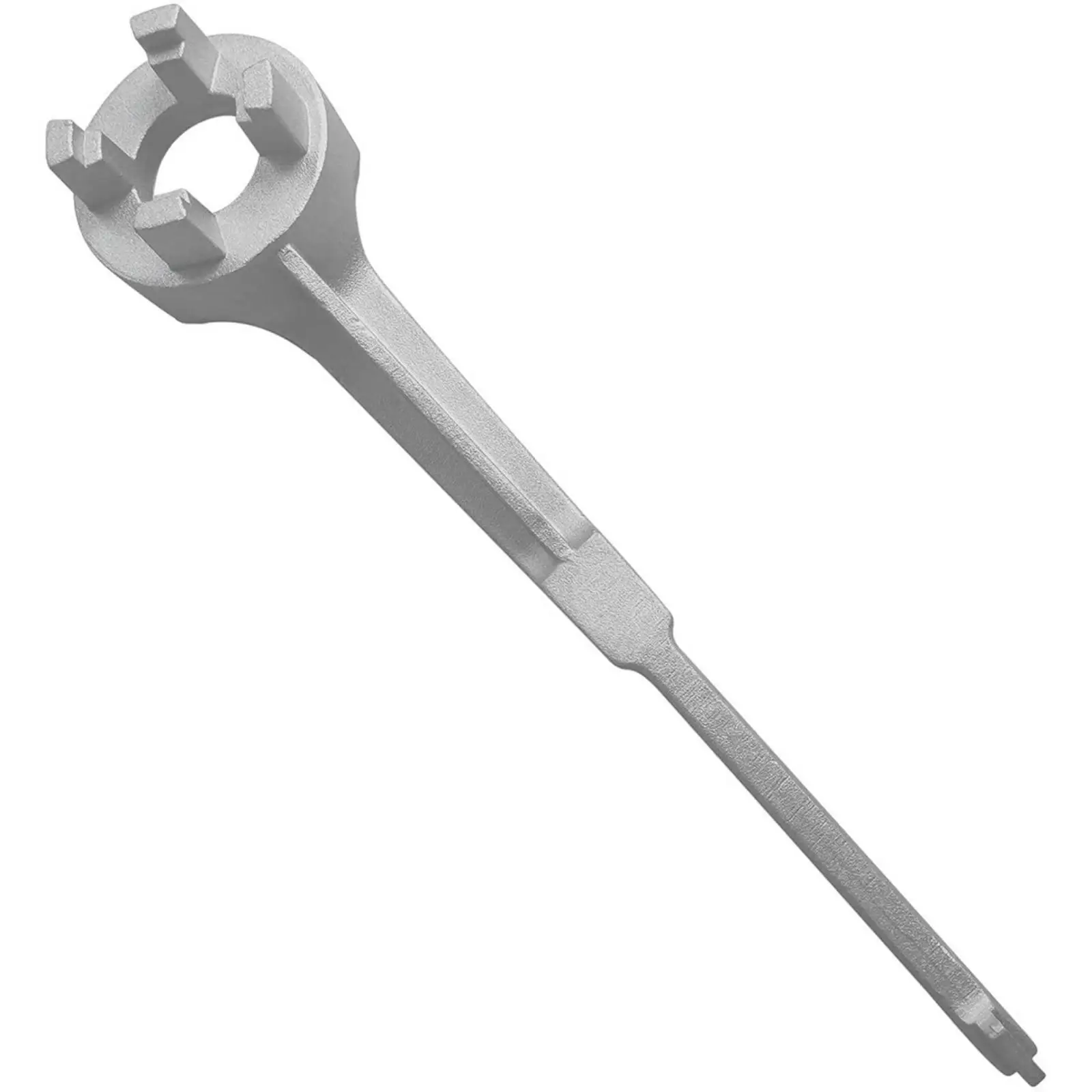 Aluminum Pipe Wrench Style Drum Key Tool for Oil Barrel Lid Unlocking Silver Long Handle Heavy Duty Opener