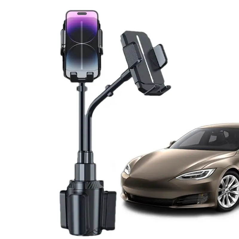 

Автомобильный держатель для телефона, двойная Подставка-расширитель для телефона, длинная гибкая шейка, вращающийся держатель для сотового телефона, подставка с расширяющейся основой для