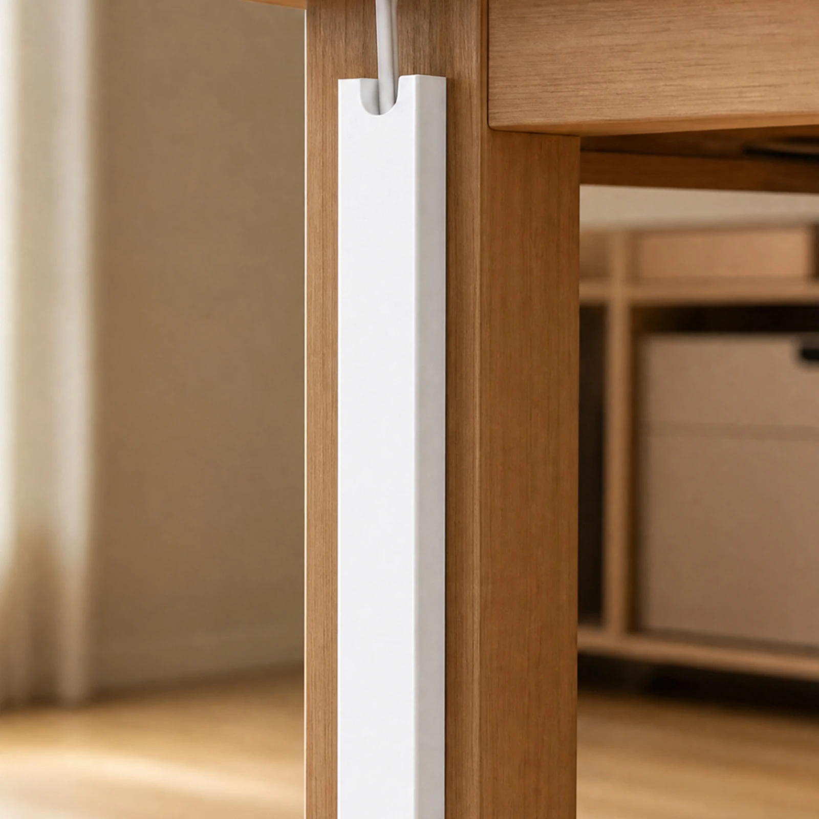 Wire Holder Slim Drill-Tool-Free Cable Organizer with Mounting Magnetic Strips Under Table Cord Organizer Minimalist
