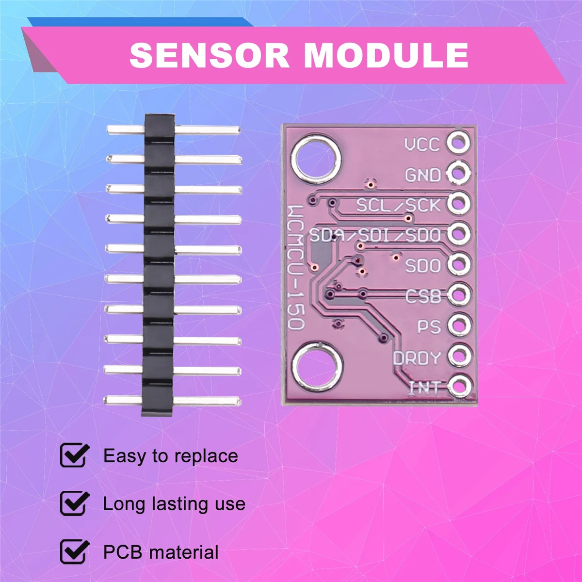 Module de capteur géomagnétique Y06A MCU-150 BMM150 Module de magnétomètre boussole Module de capteur géomagnétique