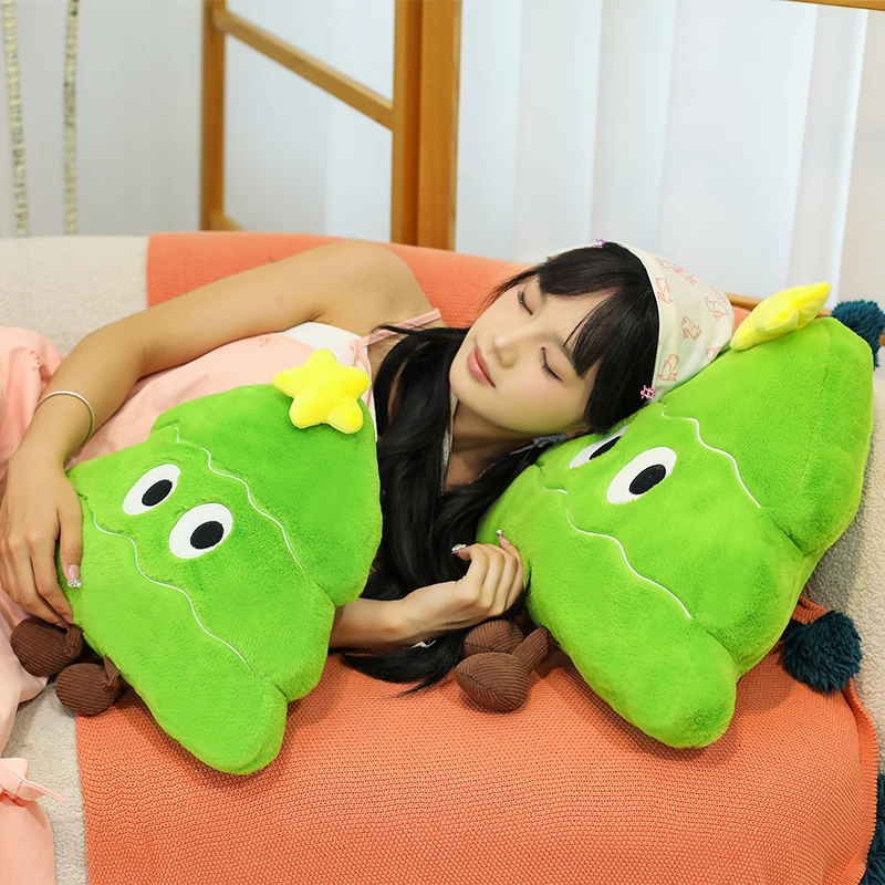 

Christmas Tree Series Cartoon with Expression Christmas Tree Plush Doll Pillow Holiday Decor for Boys and Girls Christmas Gifts