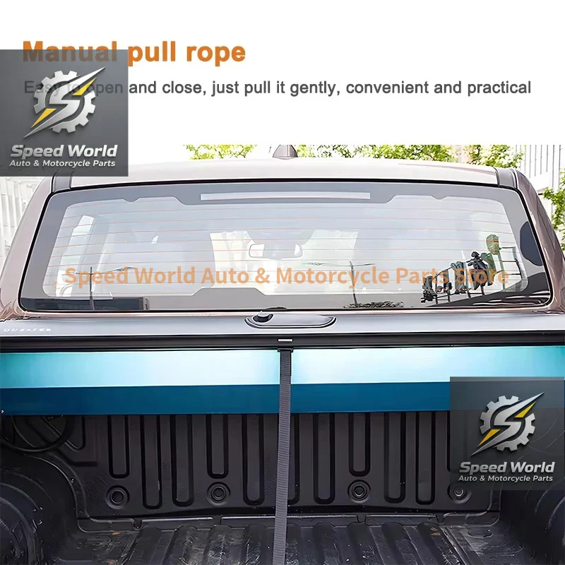 High Quality Waterproof Manual Operated Aluminum Tonneau Cover NP300 Ranger Navara Pickup Truck Bed Retractable Roller Lid