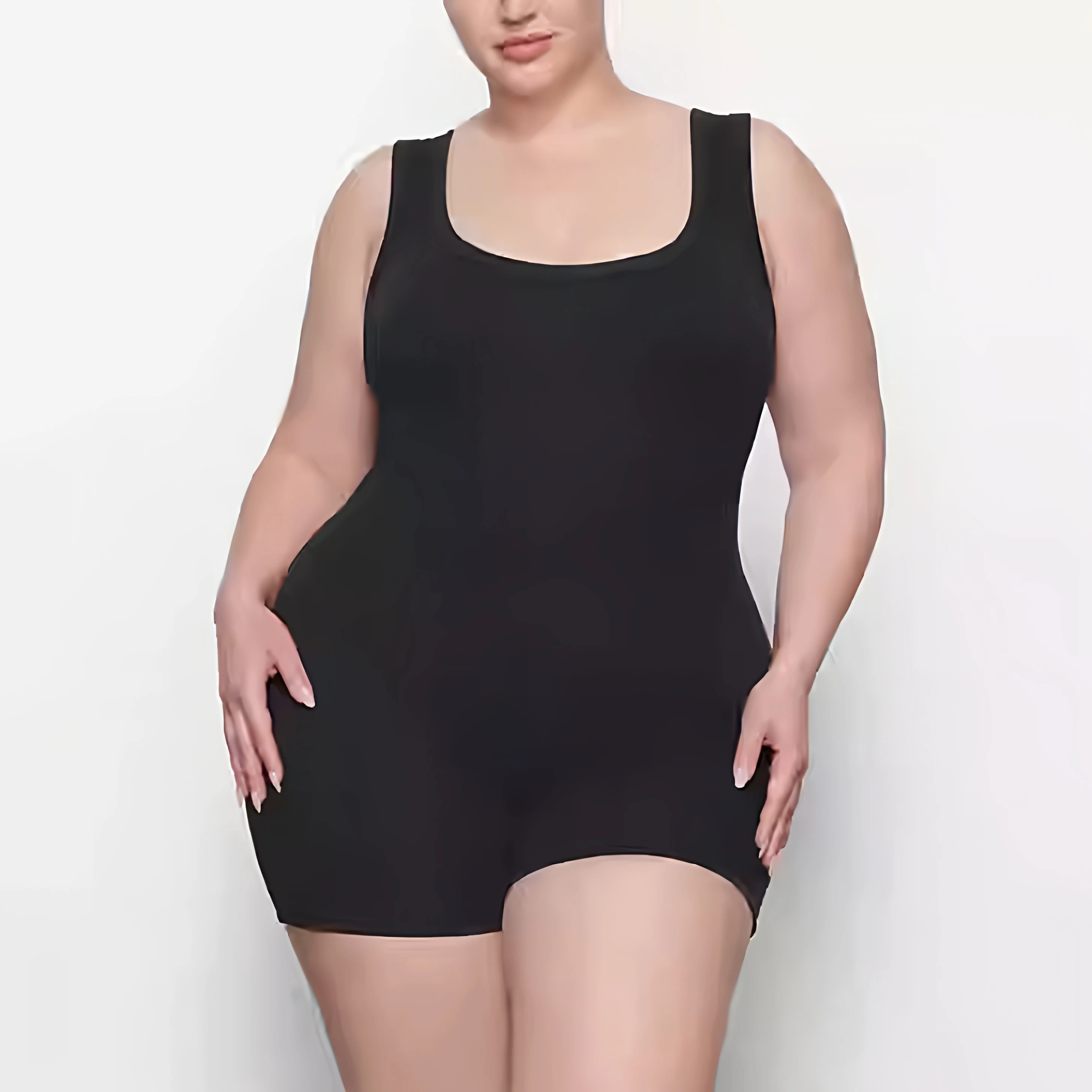 

Kardaian Хлопковый комбинезон в рубчик Тонкий летний базовый слой Жилет Брюки из чистого хлопка с низкой талией или длиной Женский костюм из бамбукового волокна