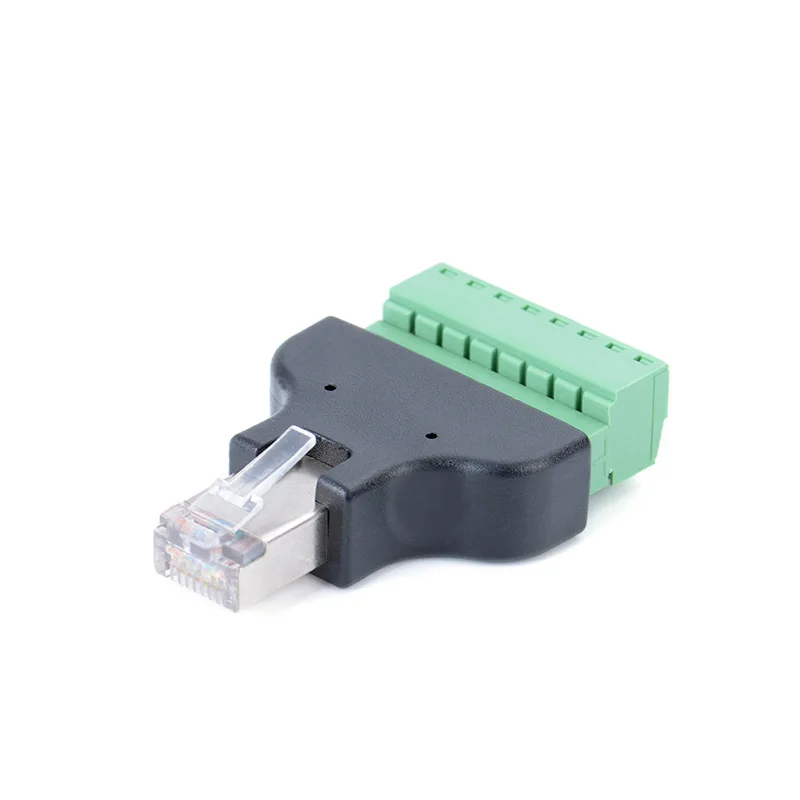 RJ45 network cable connector DIY network wiring head module network cable crystal head extender screw fixed and lengthened