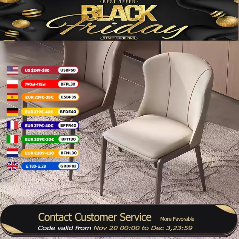 

Taupe Restaurant Dining Chair Modern Minimalist Italian Design Dining Chair Desk Luxury Relaxing Sillas Comedor Home Furniture