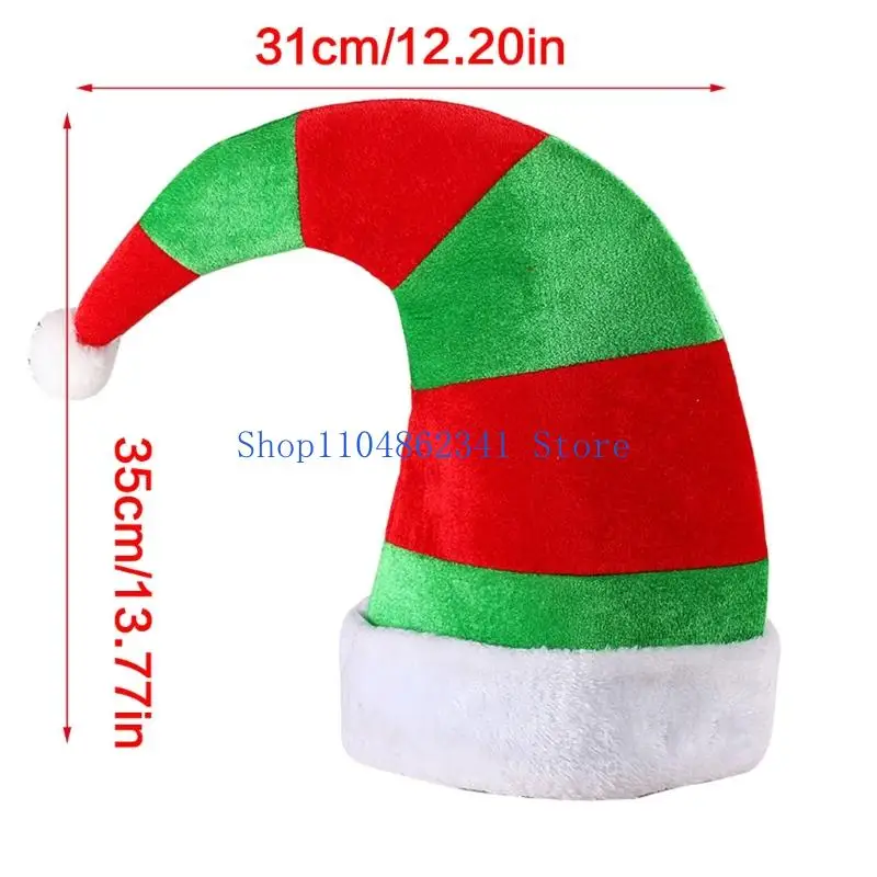 5asd Lễ Hội Cong Santa Nón Cổ Điển Màu Đỏ Xanh Lá Cây Màu Sắc Cha Giáng Sinh Mũ Dành Cho Người Lớn Trẻ Sự Kiện Giáng Sinh Tập
