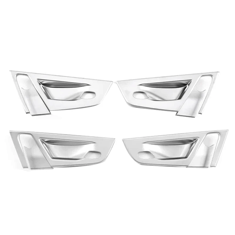 

Car Inner Door Bowl Decoration Cover Protect Trim Sticker for-BMW X3 E83 2003-2010 Interior Accessories Silver