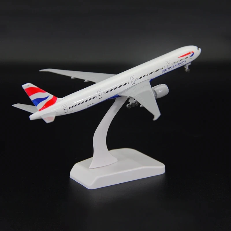 18CM B777-300 Model British airways Model Plane scale 1:400 Diecast Airplanes Plastic Base landing gears Alloy Aircraft Plane