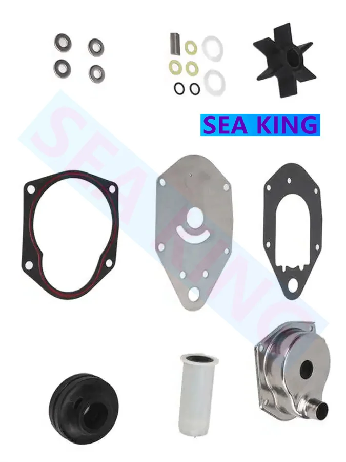 Water Pump Impeller Repair Kit 46‑812966A12 Stainless Steel Replacement for Mercury and Mariner 4 Stroke Outboards1