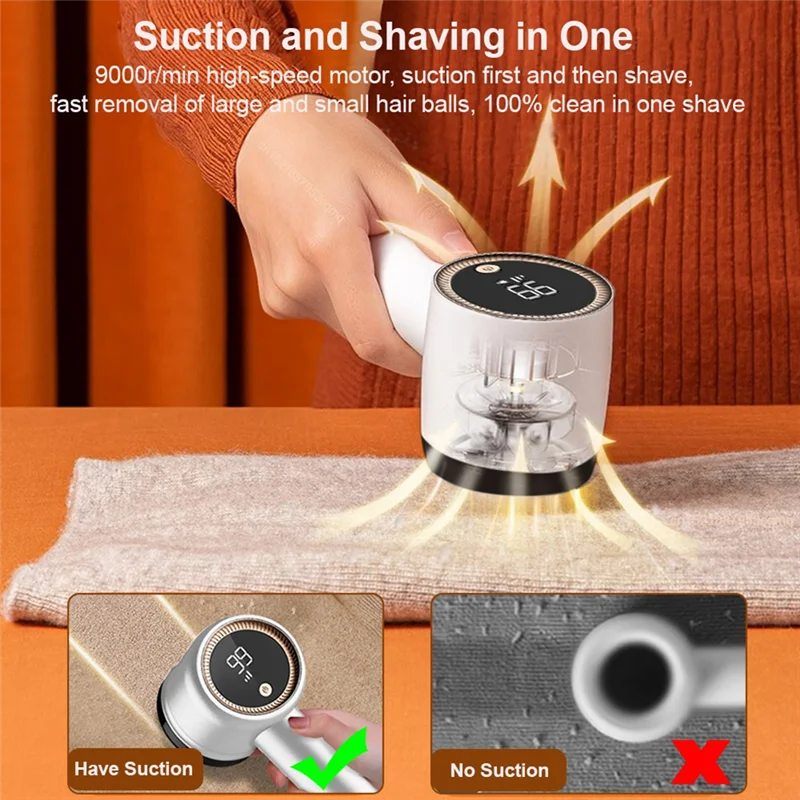 EAS-1Set مزيل الوبر LED Hairball Trimmer ماكينة حلاقة للنسيج مناسبة للملابس ومزيل السترة أ