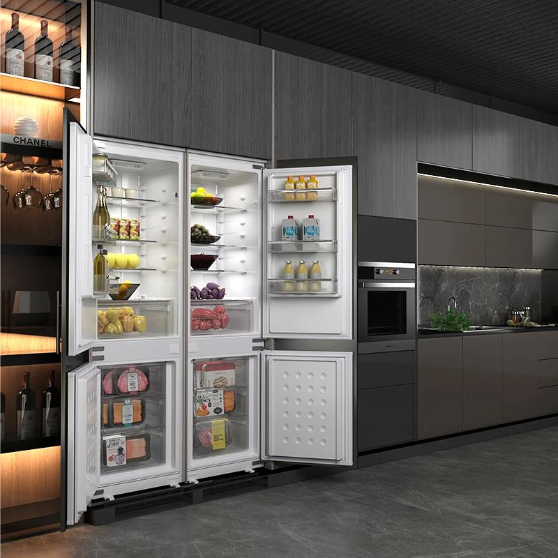 Built-in Refrigerator  Wholesale Custom Home Use Two-door Cabinet Fridge Frost Free
