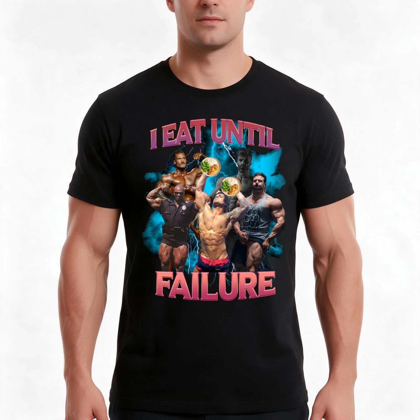 I eat until failure T-Shirt Summer Casual Cotton Tee Oversized Streetwear Tops Vintage Graphic Print Loose Fit Short Sleeve