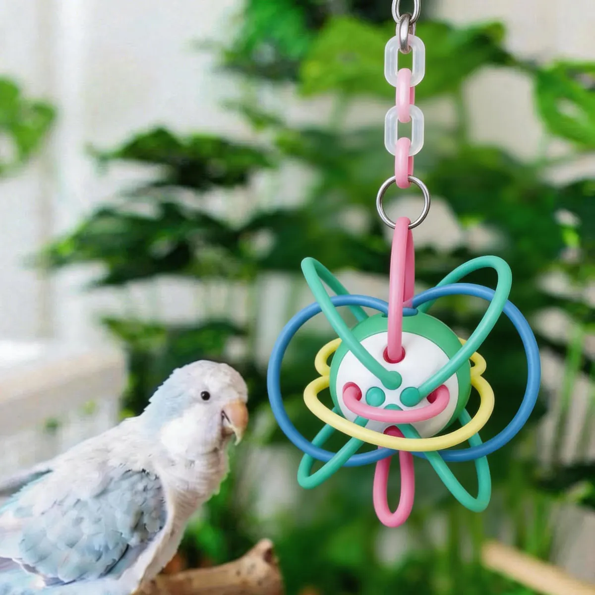 Jouet à mâcher pour perroquet, balle Manhattan pour cages à oiseaux, jouet suspendu pour divertir et soulager l'ennui, accessoires pour cages à oiseaux
