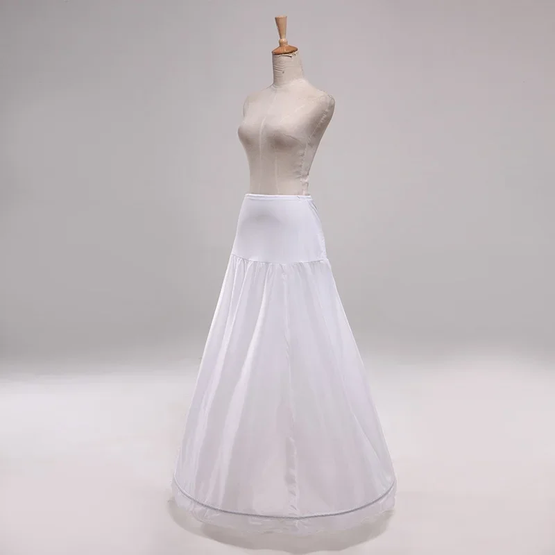 New Arrival High Waist 1 Hoop Petticoat, A-Line Wedding Dress, Bridal Underskirts, Stock Vestidos Length 110cm(43.4'')