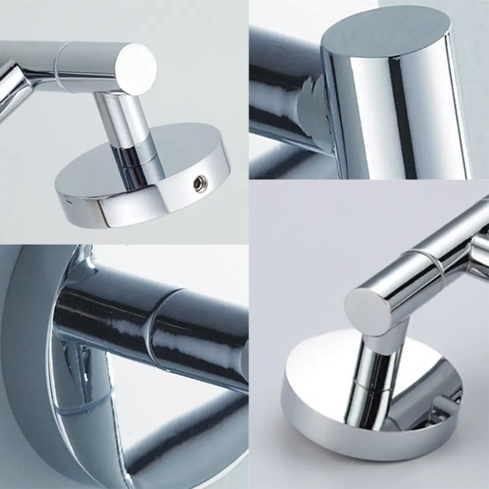 Swivel Towel Rack Stainless Steel Rust-Resistant Bathroom Towel Holder Space-Saving Silver