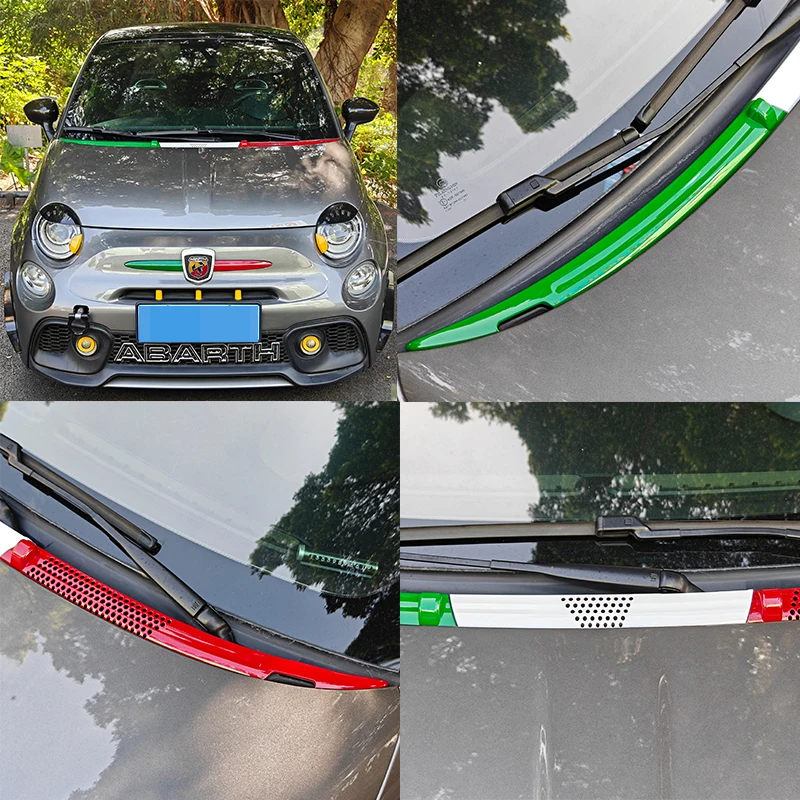 Brand New ABS High Quality Windscreen Panel Cover Tri Colour For Abarth S3 S4 595 695 Only For LHD 3Pcs Set