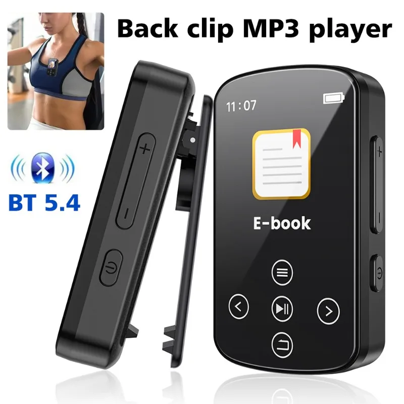 [Cross-border Model] MP3/MP4 Bluetooth Music Player HIFI High Fidelity Sports Clip Touch Screen Button