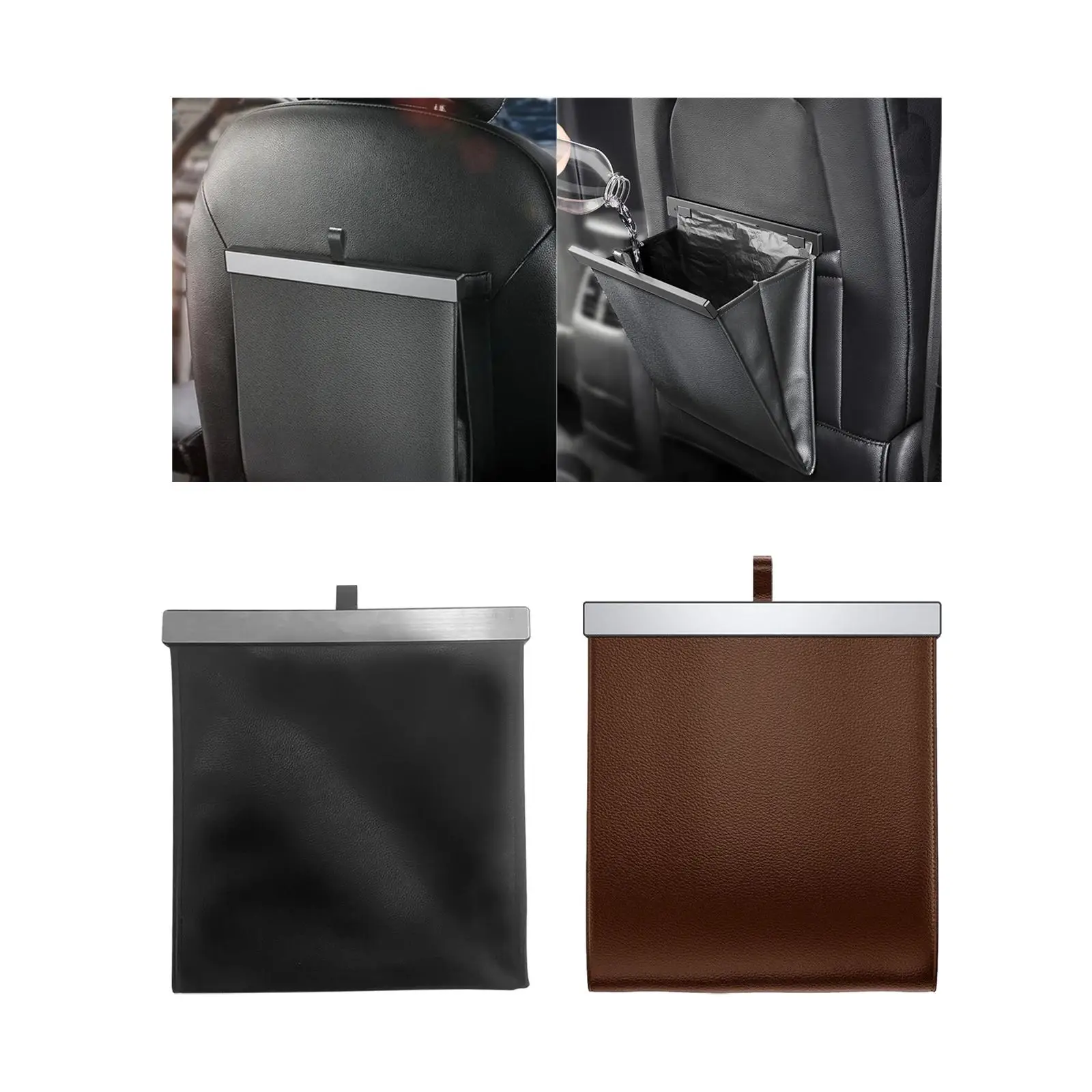 

Vehicle Trash Bin Trash Can Bin Hook Design Car Garbage Bag Car Dustbin for Camping Home SUV Auto Car Interior Accessories